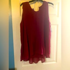 Burgandy Pleatswing Tank